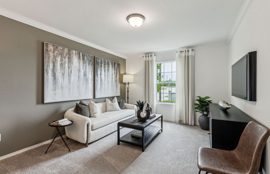 Furnished interior view inside a new home in Elizabeth Creek, Haslet (Image 11).