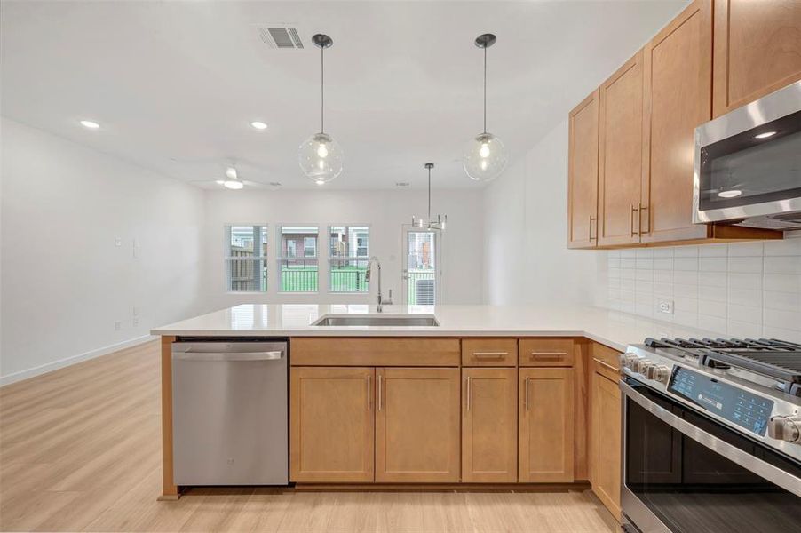 Furnished interior view inside a new home in Providence Commons, Providence Village (Image 12). Furnished interior view inside a new home in Providence Commons, Providence Village (Image 12).