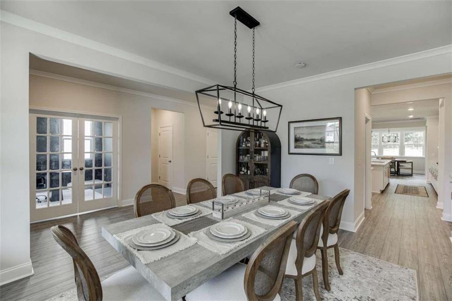 Furnished interior view inside a new home in Overlook at Lanier, Buford (Image 30).