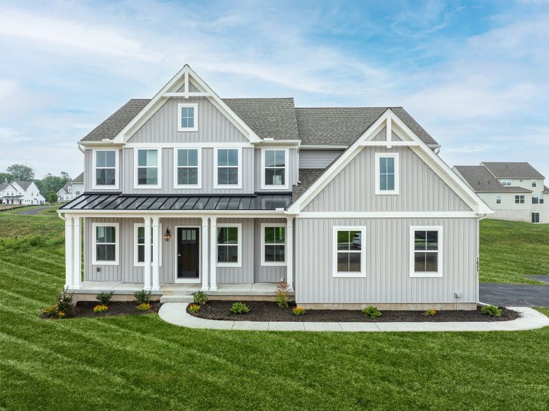 Representative exterior photo of a completed home built from the Magnolia by Keystone Custom Homes in Lakestone Cove, Belmont, NC (Image 17).