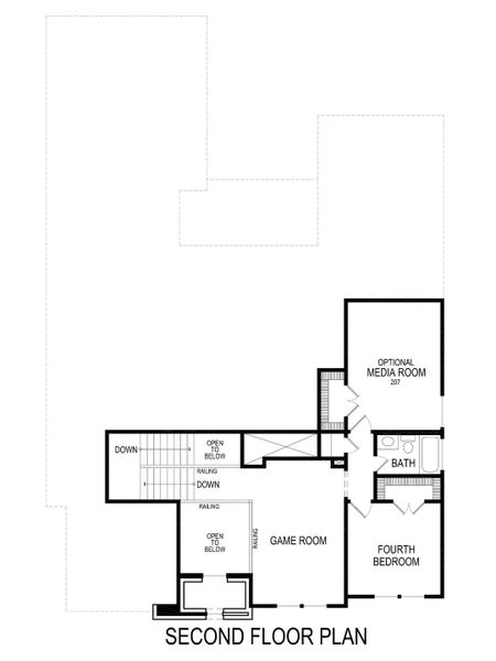 2D floor plan layout for the York R (Two Story) by First Texas Homes in Summit Parks, DeSoto, TX (Image 4).