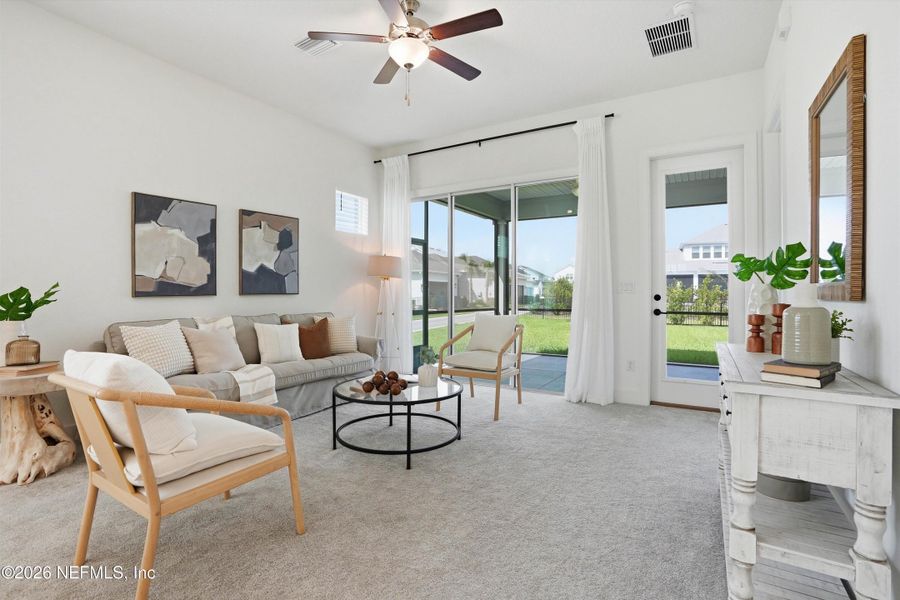 Furnished interior view inside a new home in , Jacksonville (Image 8). Furnished interior view inside a new home in , Jacksonville (Image 8).