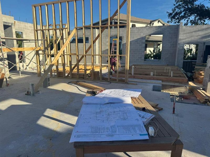 In-progress construction of a new home in , Sarasota, FL (Image 6).