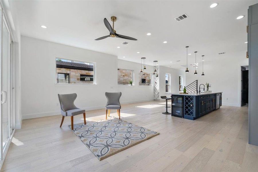 Furnished interior view inside a new home in , Manor (Image 11).