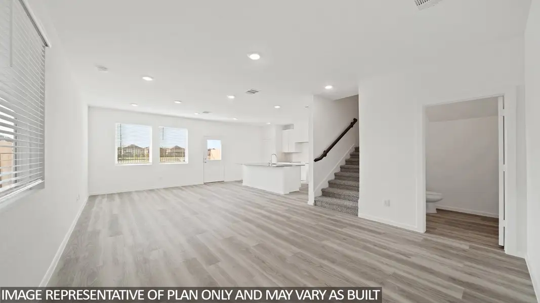 Representative unfurnished interior of a home built from the Gardenia by D.R. Horton in Pepper Creek Crossing, Temple (Image 10).