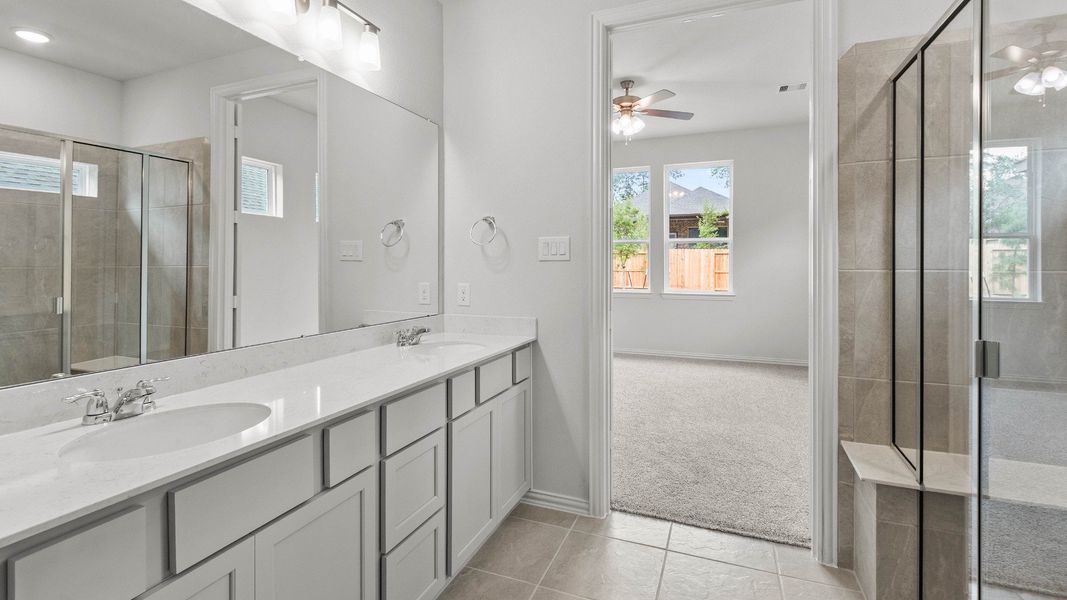 Representative furnished interior of a home built from the Capri II by Brightland Homes in Bridgeland Creekland Village, Cypress (Image 11).