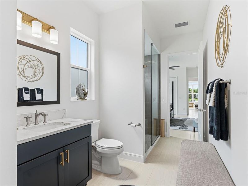 Furnished interior view inside a new home in , The Villages (Image 79). Furnished interior view inside a new home in , The Villages (Image 79).