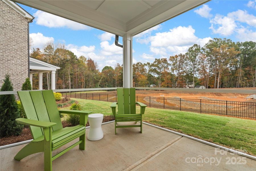 Screened in rear outdoor living space.