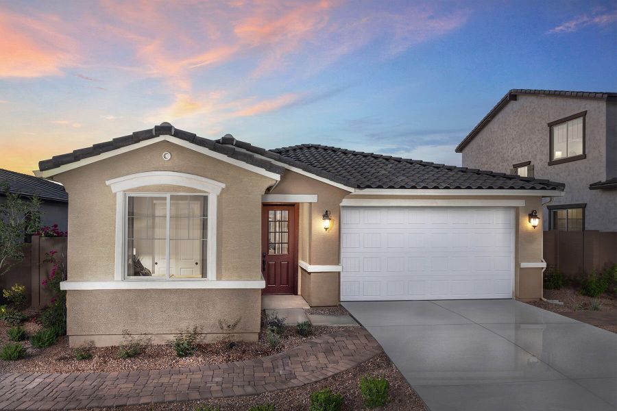 Representative exterior photo of a completed home built from the Sepia by Mattamy Homes in Empire Pointe, Queen Creek, AZ (Image 24).