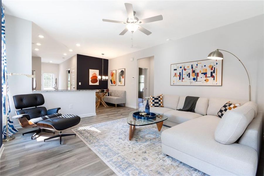 Furnished interior view inside a new home in The Andros, Dalton (Image 4).
