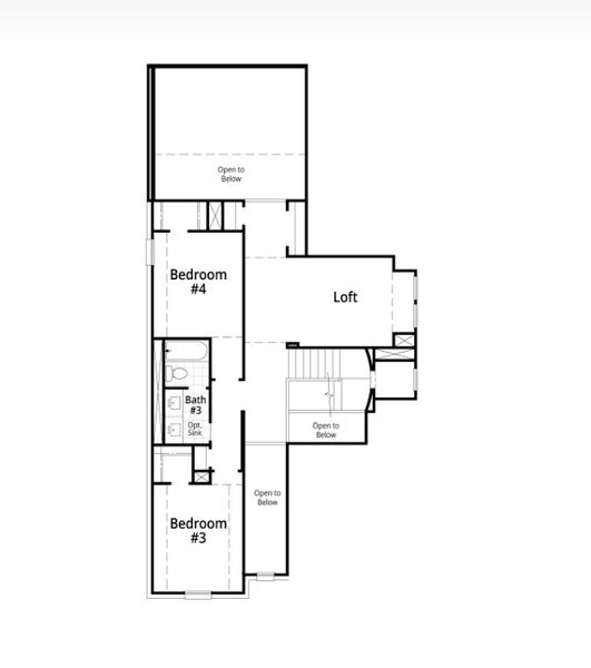 2D floor plan layout for the Martin by Highland Homes in Midline, Webster, TX (Image 24).
