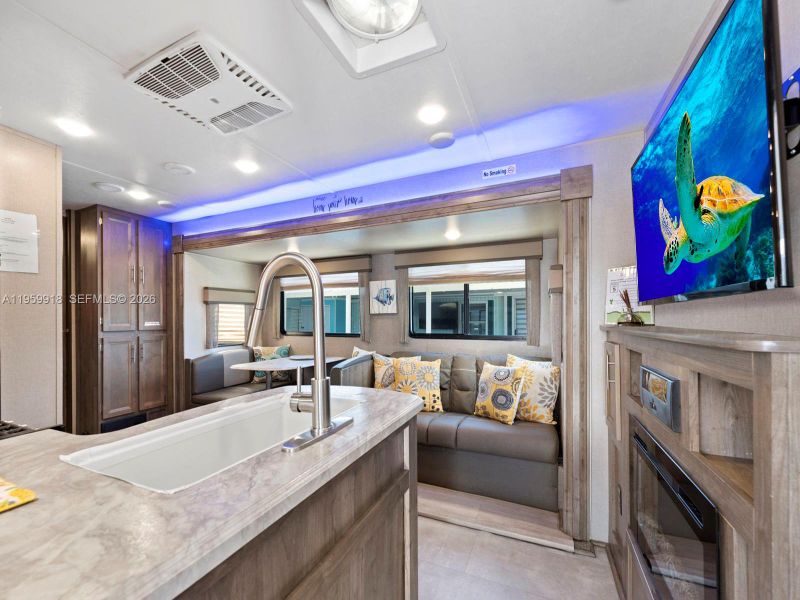 Furnished interior view inside a new home in , Key Largo (Image 24).