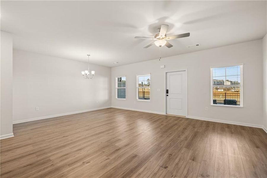 Spacious, unfurnished interior of a new home in Lake Carlton, Loganville (Image 27).