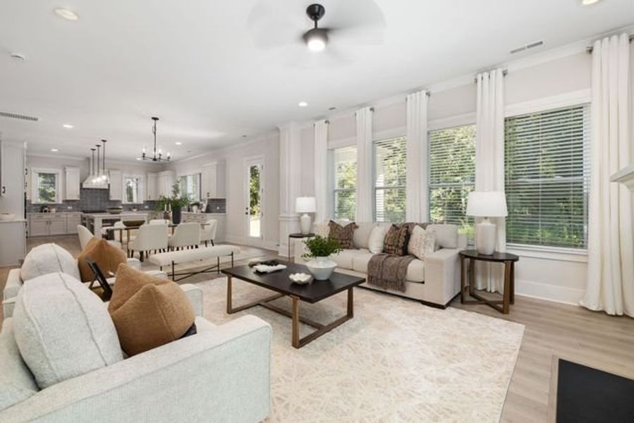 Representative furnished interior of a home built from the Kemp by True Homes in Wheatfield Estates, Statesville (Image 11).