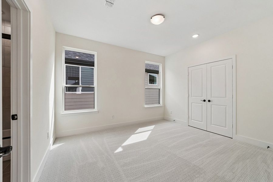 Representative unfurnished interior of a home built from the Leona by Landon Homes in Fields - East Village, Frisco (Image 38). Representative unfurnished interior of a home built from the Leona by Landon Homes in Fields - East Village, Frisco (Image 38).