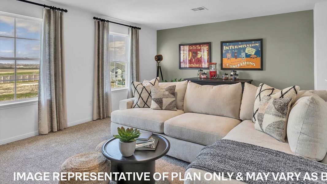 Furnished interior view inside a new home in Trails at Wildhorse, Austin (Image 16).