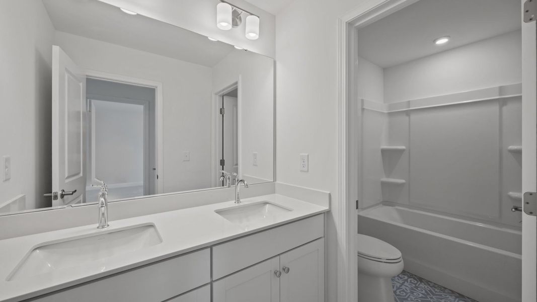 The Burton Plan in Farms at Bellingham by DRB Homes in Charlotte NC - Bathroom