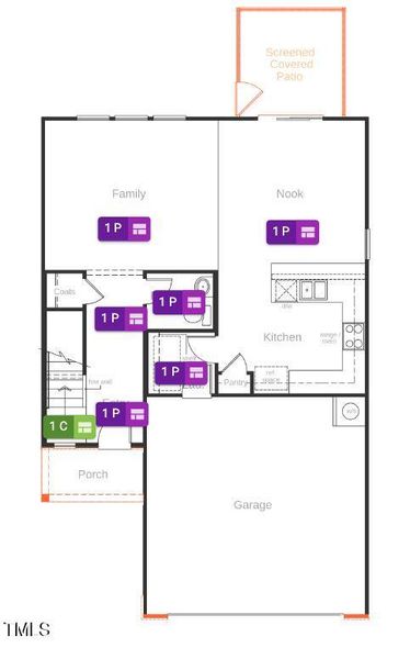 First floor flooring diagram lot 54 TP
