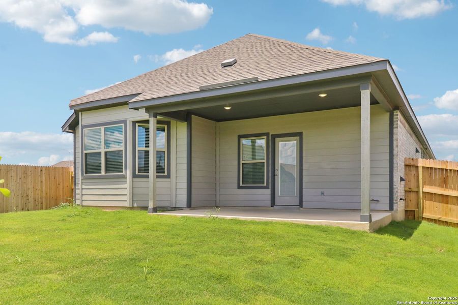 Front exterior of a new home in Kallison Ranch, San Antonio, TX, highlighting curb appeal (Image 23).