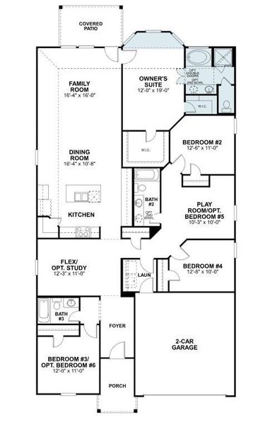 2D floor plan layout of this home in Magnolia Ridge, Magnolia, TX (Image 4).