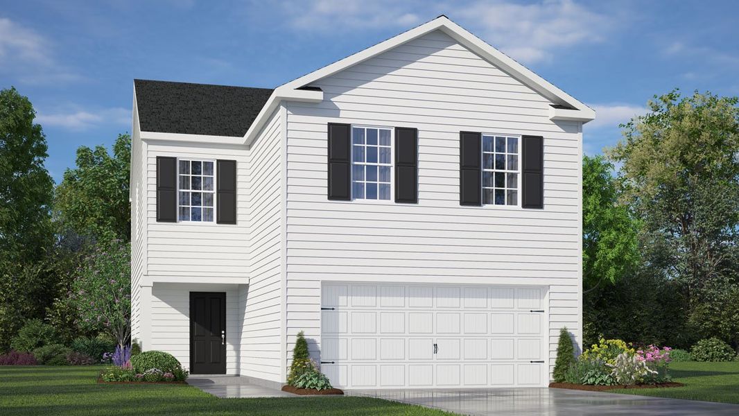 Representative exterior photo of a completed home built from the Aisle by D.R. Horton in Willow Mill, Thomasville, NC (Image 1).
