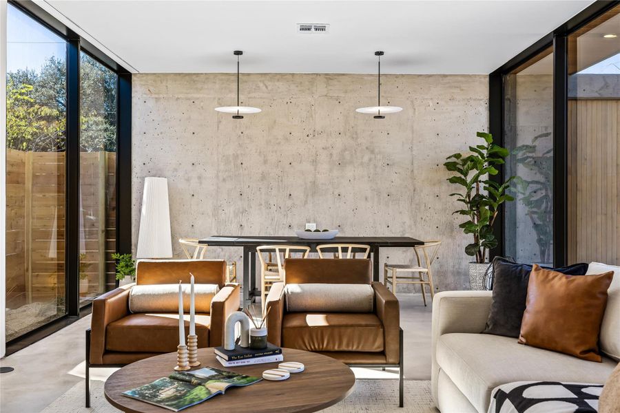 Furnished interior view inside a new home in , Austin (Image 5). Furnished interior view inside a new home in , Austin (Image 5).