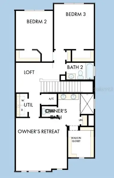 2D floor plan layout of this home in , Wesley Chapel, FL (Image 3).