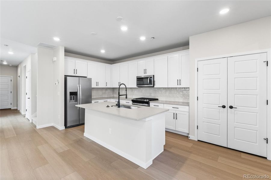 Furnished interior view inside a new home in Painted Prairie, Aurora (Image 6). Furnished interior view inside a new home in Painted Prairie, Aurora (Image 6).