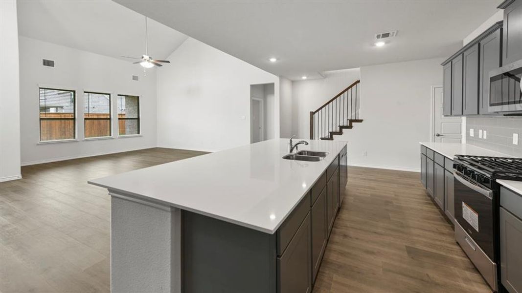 Furnished interior view inside a new home in Lilybrooke at Legacy Hills, Celina (Image 8). Furnished interior view inside a new home in Lilybrooke at Legacy Hills, Celina (Image 8).