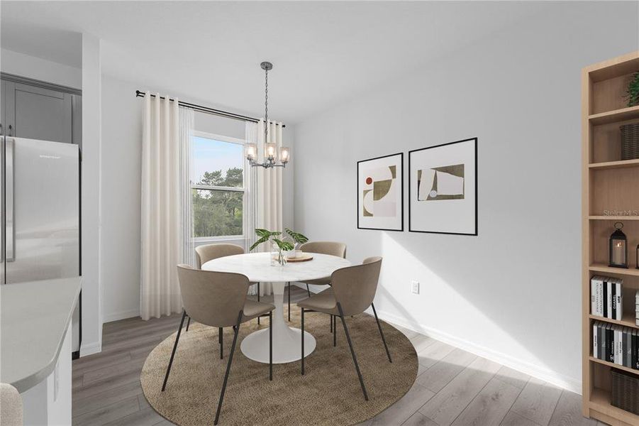 Furnished interior view inside a new home in Groves at Whitemarsh, Leesburg (Image 13).