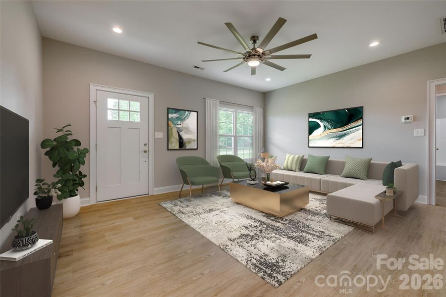 Representative photo of same build. Layout reversed per attached floorplan. Colors and selections may differ. Virtually staged.