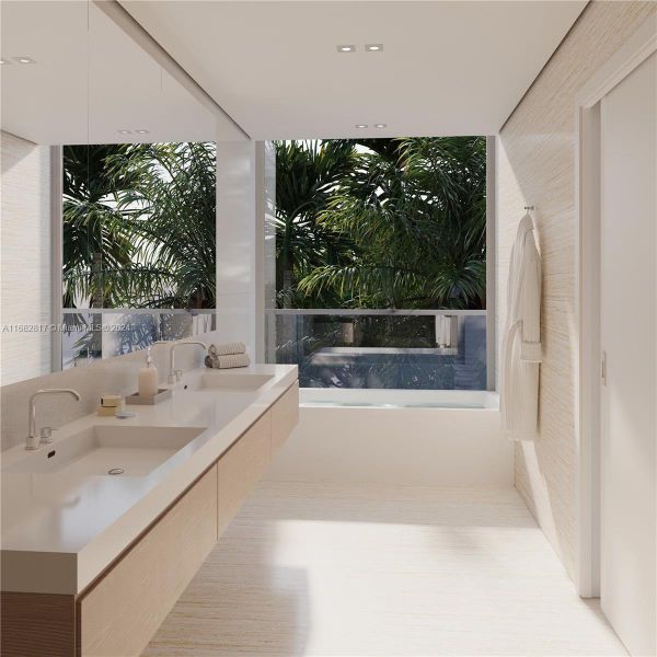 Please take a look at the individual floor plan. This is a rendering of the actual layout of the Bathroom and design