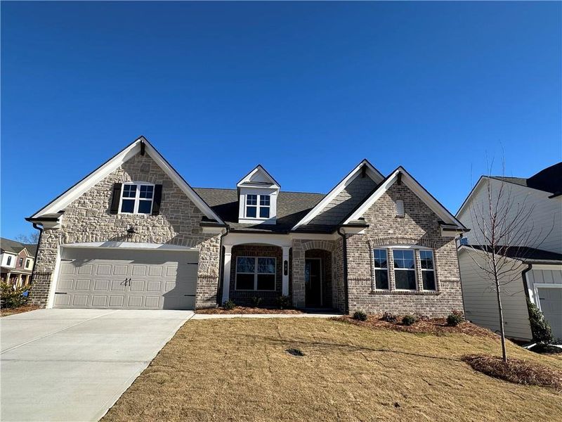 Front exterior of a new home in Summerlin, Auburn, GA, highlighting curb appeal (Image 28).