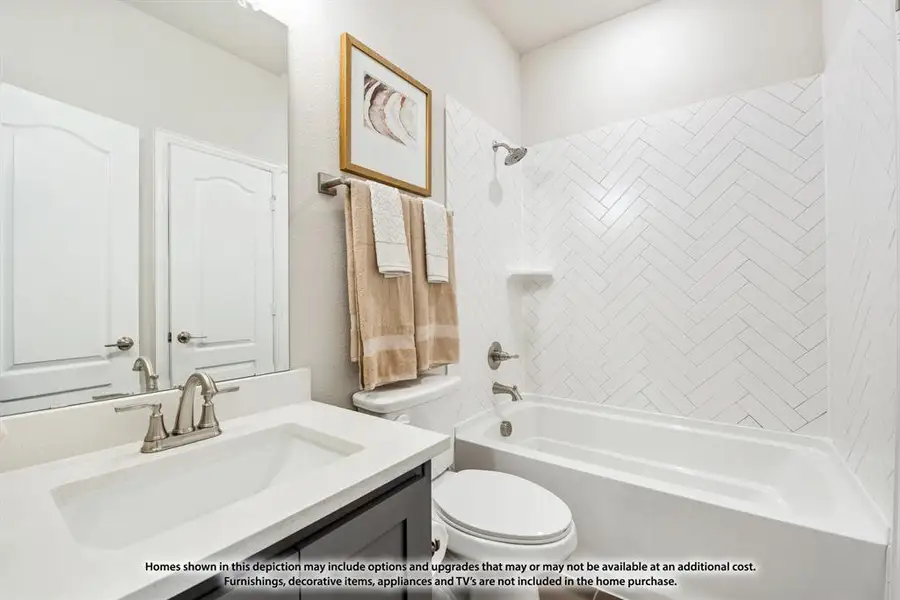 Furnished interior view inside a new home in Mosaic, Celina (Image 15). Furnished interior view inside a new home in Mosaic, Celina (Image 15).