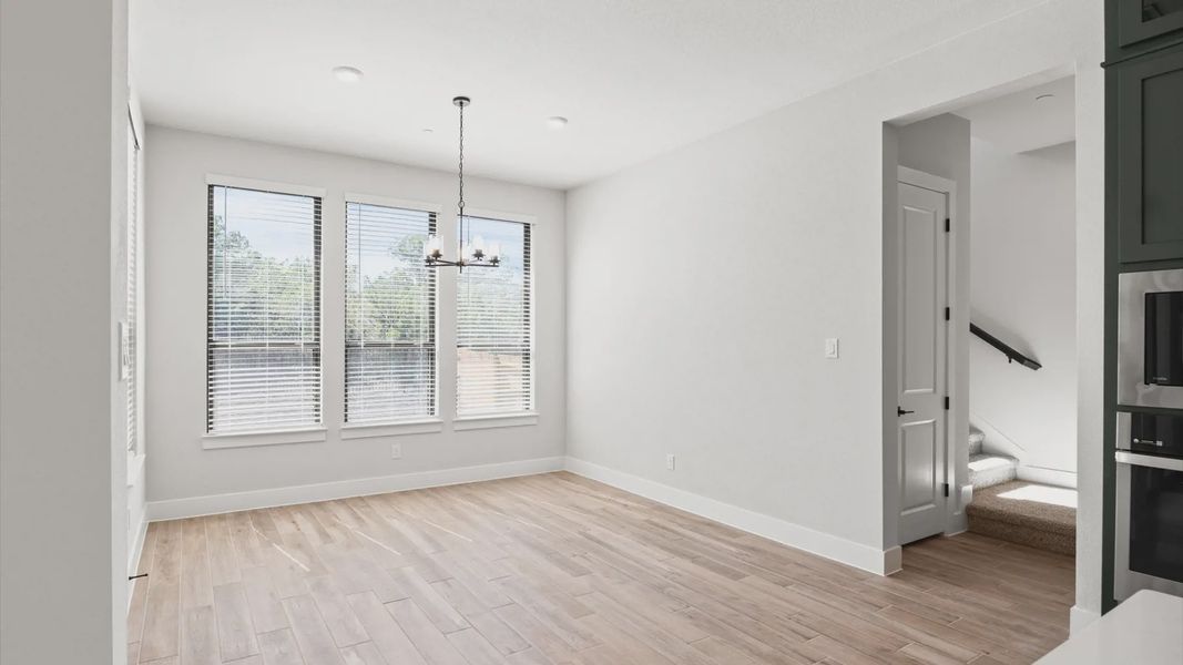 Representative unfurnished interior of a home built from the Raegan by Chesmar Homes in Sweetwater, Austin (Image 13). Representative unfurnished interior of a home built from the Raegan by Chesmar Homes in Sweetwater, Austin (Image 13).