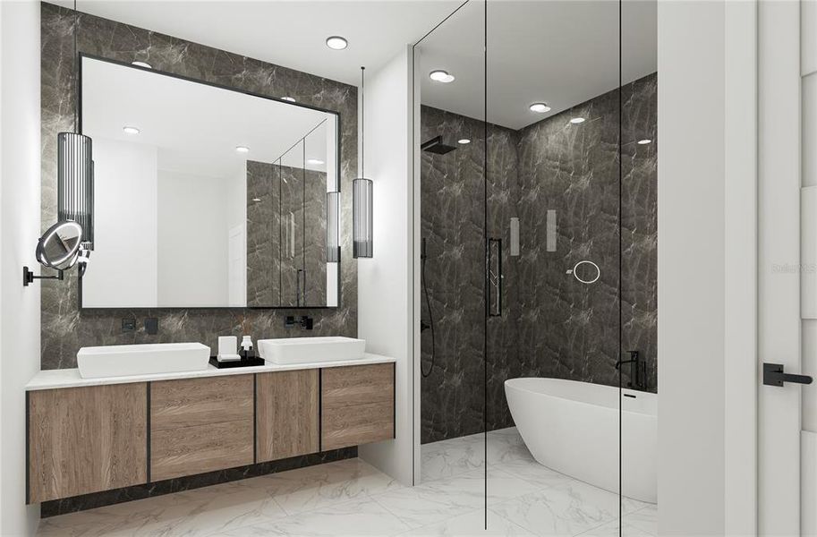 Furnished interior view inside a new home in , Tampa (Image 8).