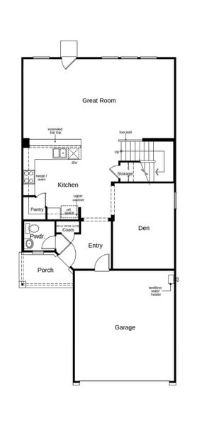 This floor plan features 3 bedrooms, 2 full baths, 1 half bath and over 2,400 square feet of living space.