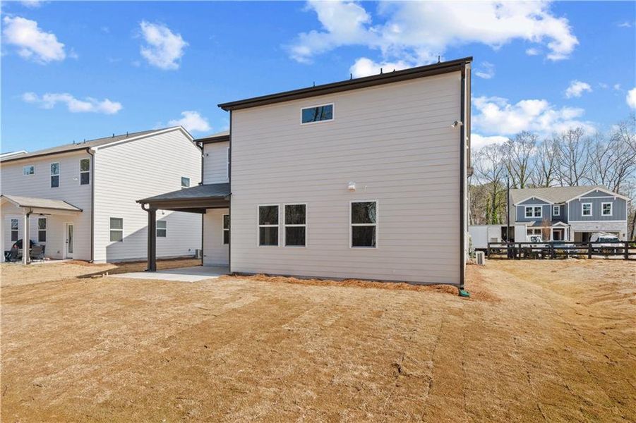 Exterior details and patio area of a home in Cambridge at Steels Bridge, Canton (Image 4).