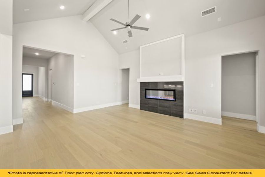 Representative unfurnished interior of a home built from the Breckenridge by Stonefield Homes in Heath Golf and Yacht Club, Rockwall (Image 26).