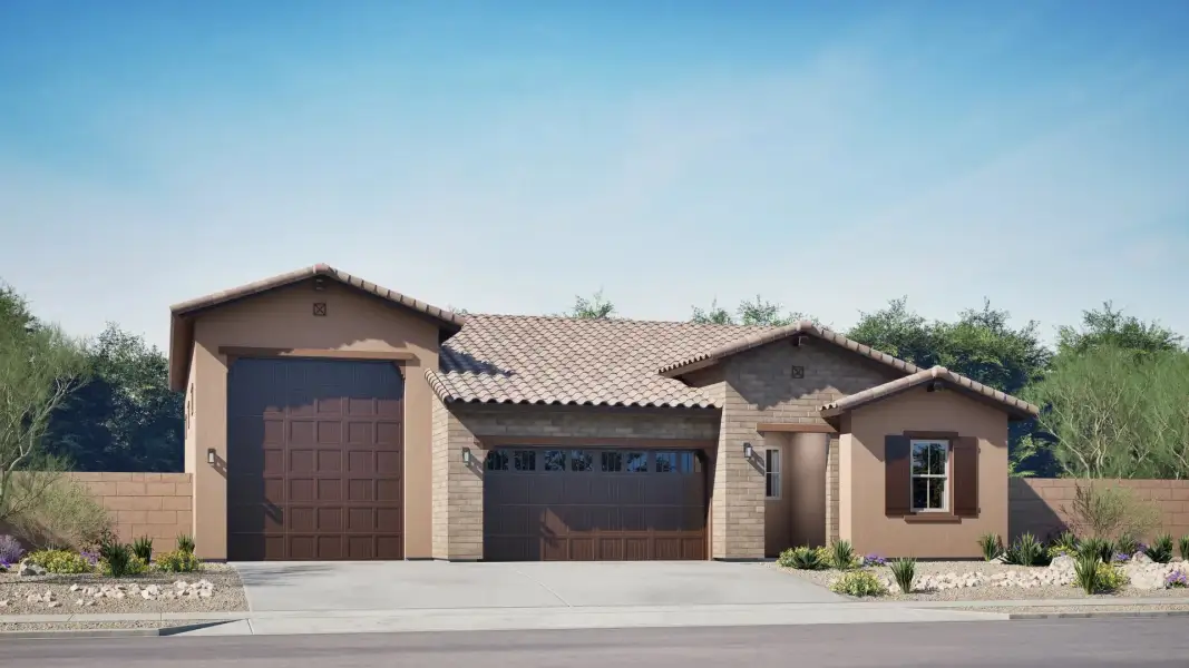 Home exterior render ranch hacienda