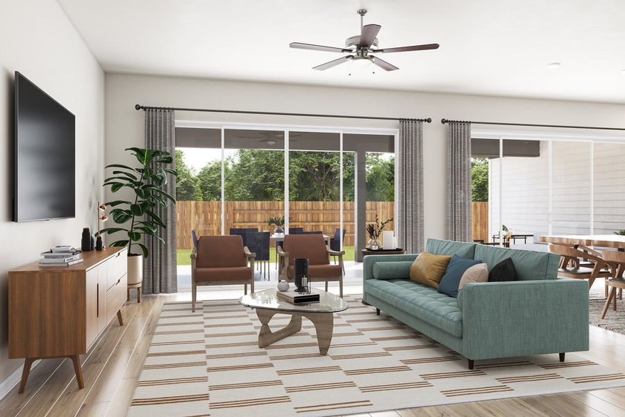 Furnished interior view inside a new home in Capitol Collection at Lariat, Liberty Hill (Image 10).