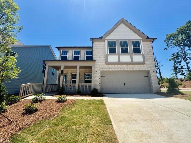 Front exterior of a new home in Langston Reserve, Cartersville, GA, highlighting curb appeal (Image 1). Front exterior of a new home in Langston Reserve, Cartersville, GA, highlighting curb appeal (Image 1).