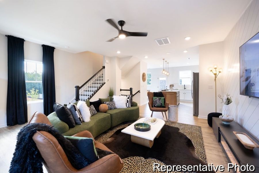 Furnished interior view inside a new home in Village at Reedy Creek Townhomes, Charlotte (Image 11).