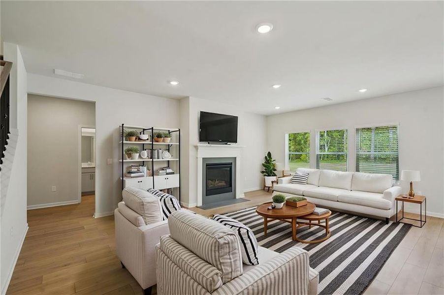 Furnished interior view inside a new home in Westmont Preserve, Powder Springs (Image 15).