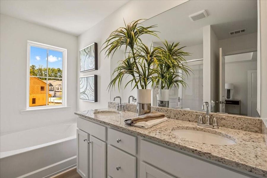 Furnished interior view inside a new home in Old Salem Crossing, Conyers (Image 25). Furnished interior view inside a new home in Old Salem Crossing, Conyers (Image 25).