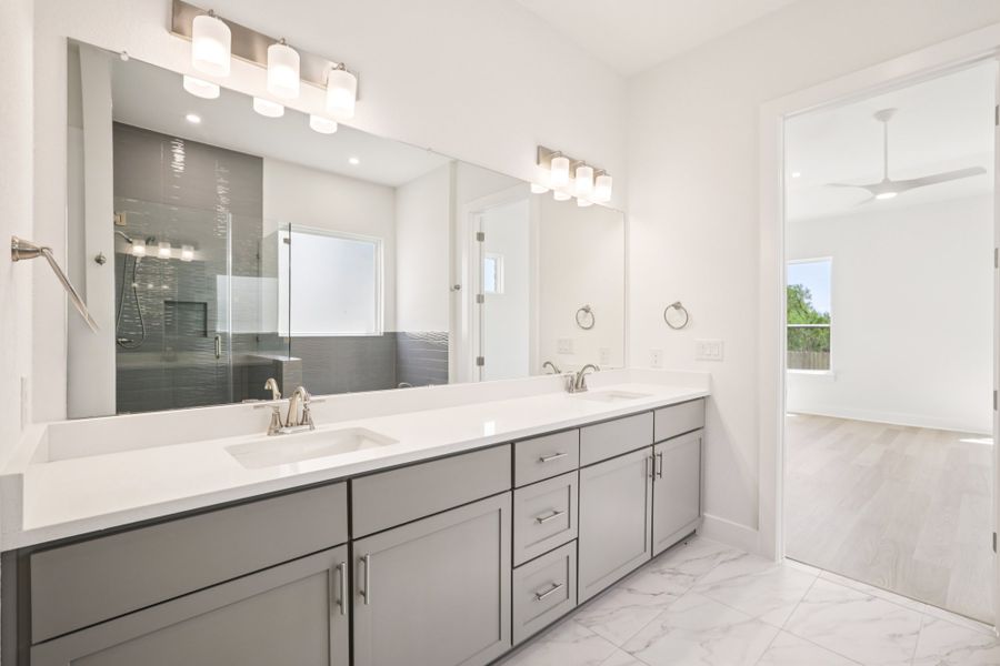 Furnished interior view inside a new home in Persimmon, Buda (Image 6).