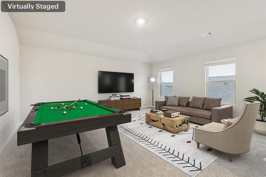 Furnished interior view inside a new home in Wolf Creek Farms - Signature Series, Melissa (Image 28). Furnished interior view inside a new home in Wolf Creek Farms - Signature Series, Melissa (Image 28).