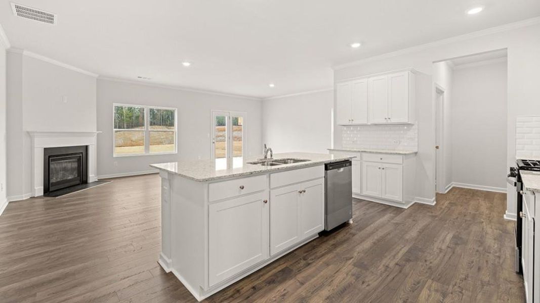 Furnished interior view inside a new home in Parkside at Carter Grove, Cartersville (Image 10).