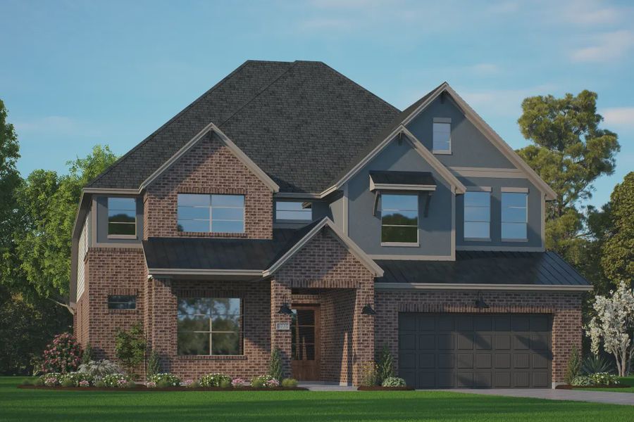 Representative exterior photo of a completed home built from the Waterford by Chesmar Homes in Riceland 60',65',70', Mont Belvieu, TX (Image 15). Representative exterior photo of a completed home built from the Waterford by Chesmar Homes in Riceland 60',65',70', Mont Belvieu, TX (Image 15).
