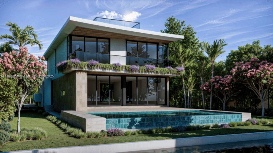 Exterior details and patio area of a home in , Miami Beach (Image 3).